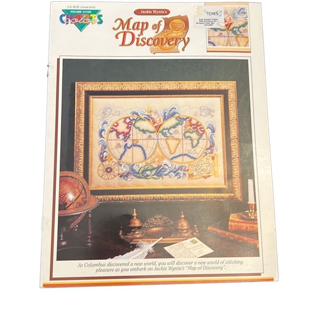 Color Charts #11102 Map of Discovery Cross Stitch Leaflet‎